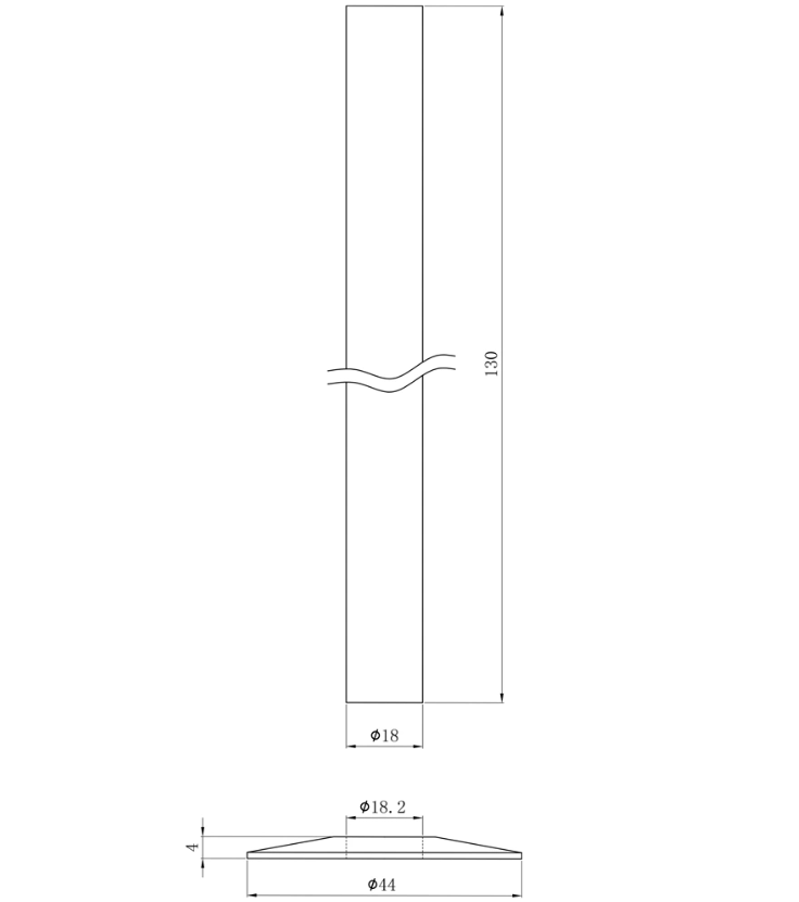 Crown 180mm Chrome 15mm Pipe Cover Set for Radiator Valves