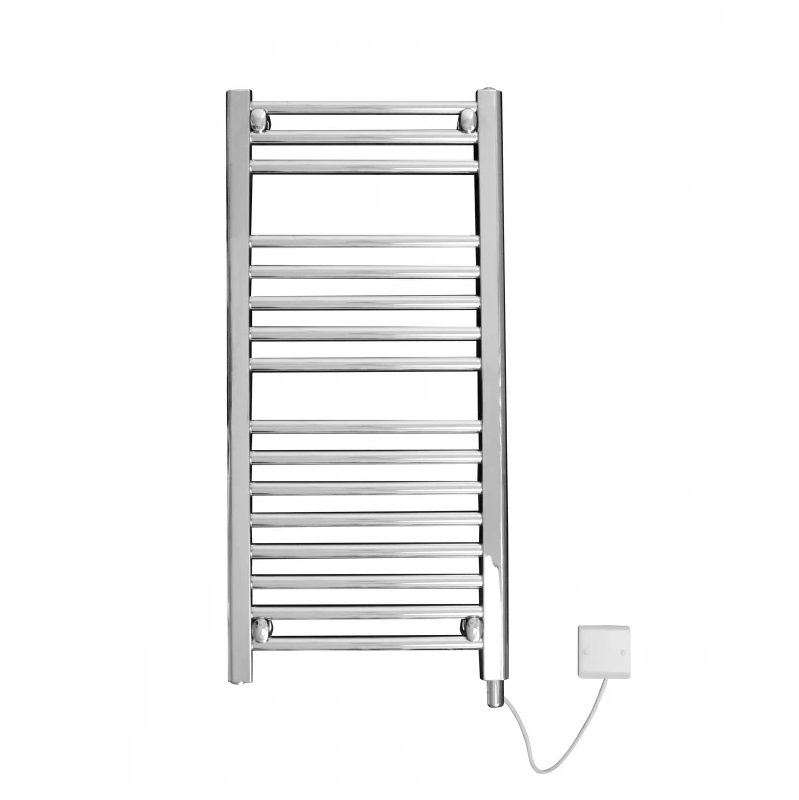 Classic Straight Electric Only Towel Rail - Chrome Including Heating Element (MULTIPLE SIZES)