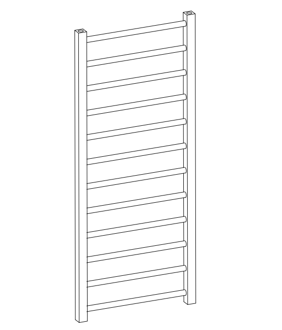 Canonbury Copper Lacquer Steel Towel Rail 1200x500