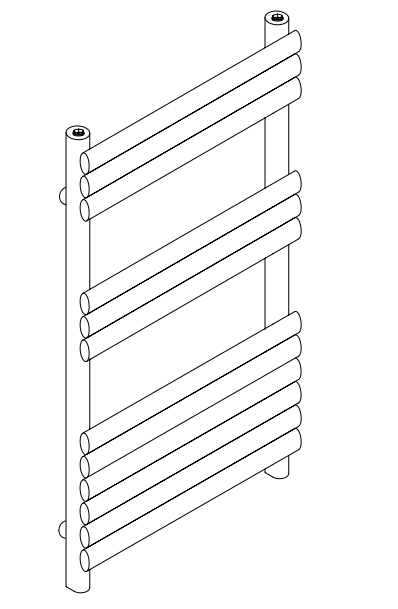 Oxford Chrome Elliptical Steel Towel Rail