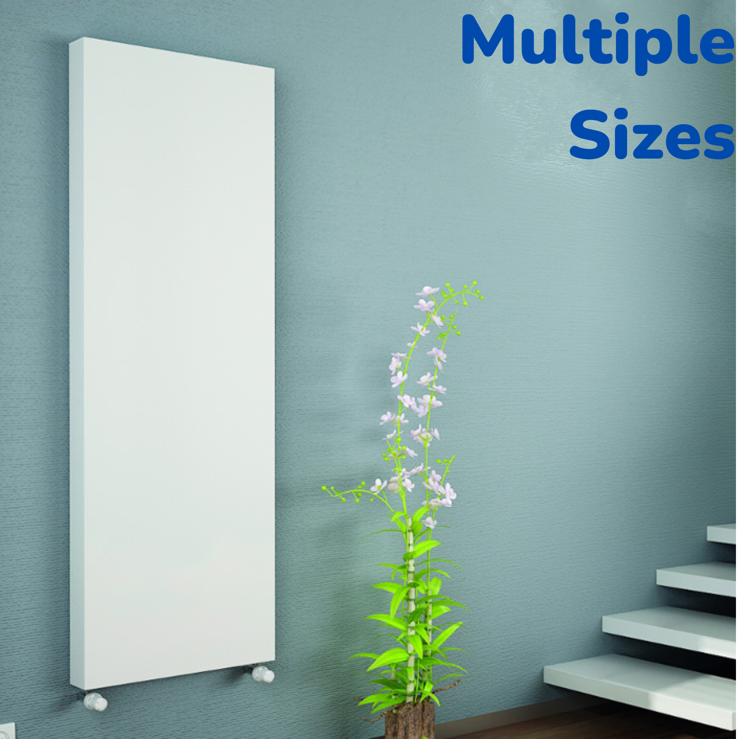 Classic Flat Panel Vertical Type 20 Double Panel Central Heating Radiators - White