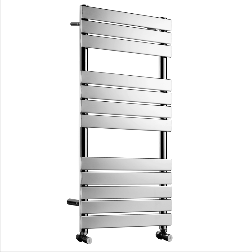 Carnaby Chrome Flat Profile Steel Towel Rail