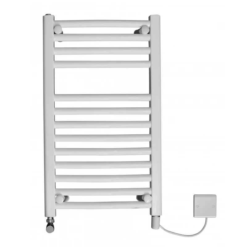 Classic Straight Electric Only Towel Rail - White Including Heating Element (MULTIPLE SIZES)