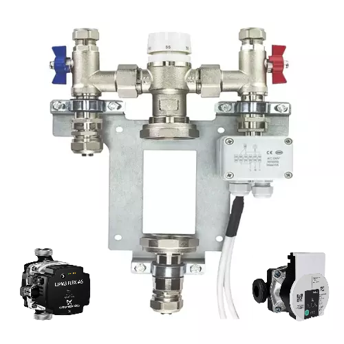 Single Room Control Pack with Grundfos or Wilo Pump (1 Port 16mm Manifold)