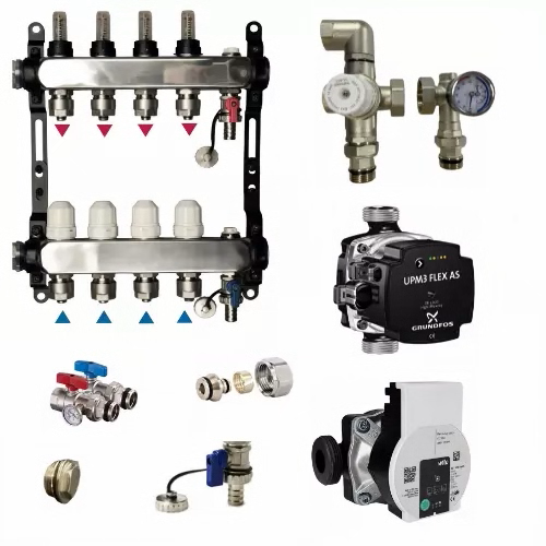 2-12 Port Manifolds Control Pack with Grundfos or Wilo Pump