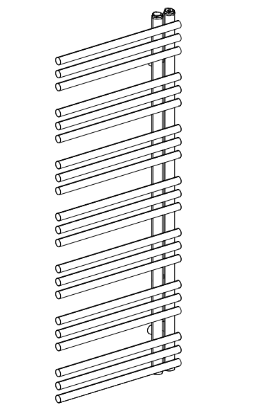 Duke Chrome Round On Round Steel Towel Rail