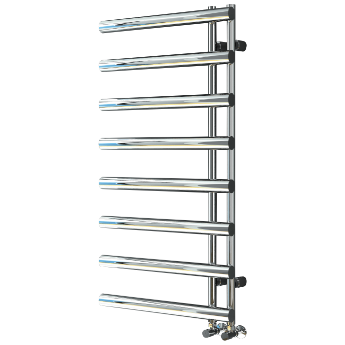 Belgrave Chrome Round on Round Steel Towel Rail 1200x600