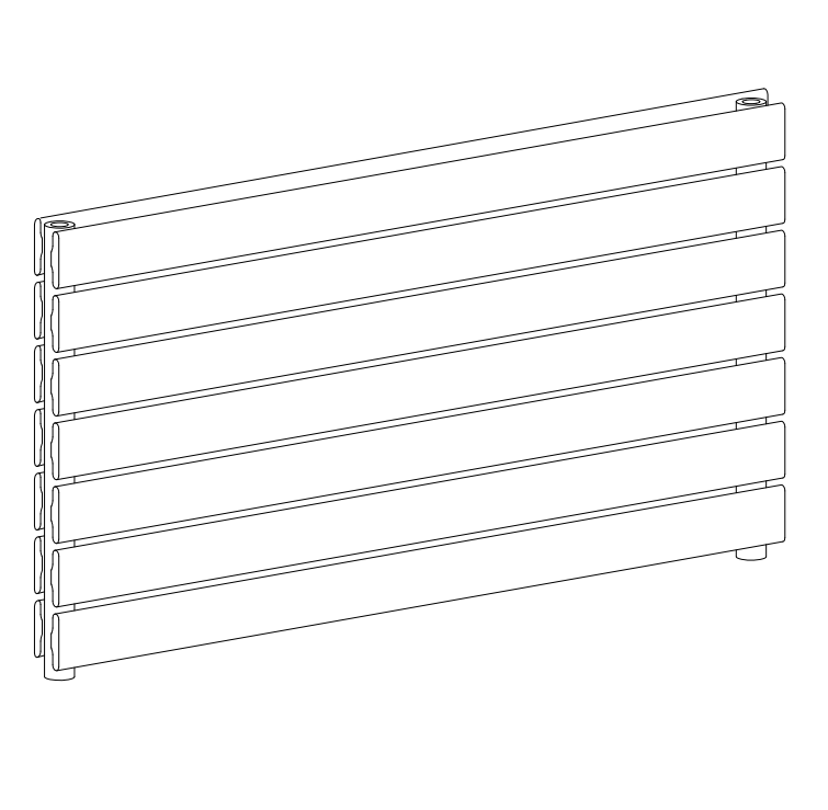Different Horizontal Radiator Profiles Bedford Flat Profile Steel Horizontal Radiator – Plumbing Giant