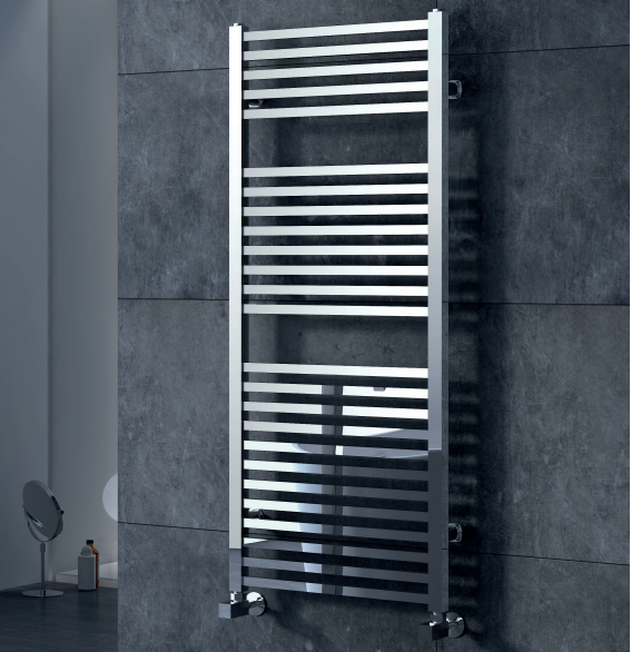 Merrion Chrome Square in Square in Square Steel Towel Rail