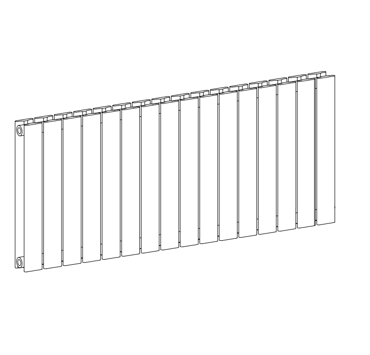 Baker Flat Profile Steel Horizontal Radiator