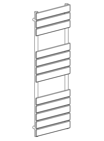 Carnaby Chrome Flat Profile Steel Towel Rail