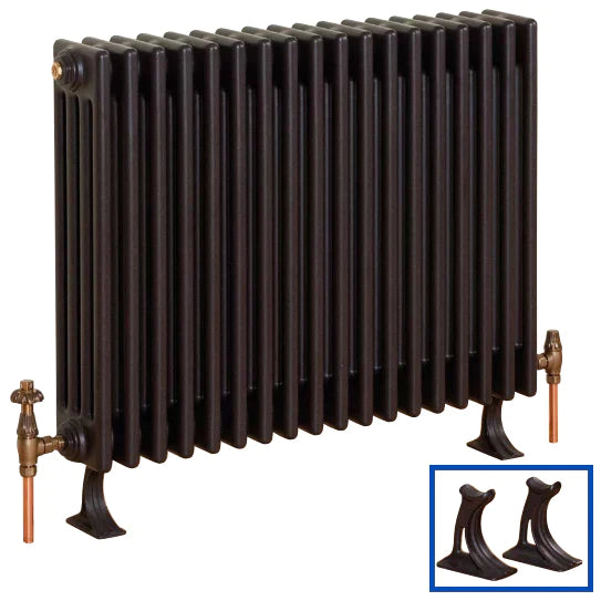 Classic Column Radiator Decorative Feet For 2, 3 And 4 Column Radiator Anthracite- Pair