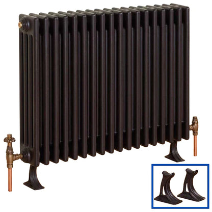 Classic Column Radiator Decorative Feet For 2, 3 And 4 Column Radiator Anthracite- Pair