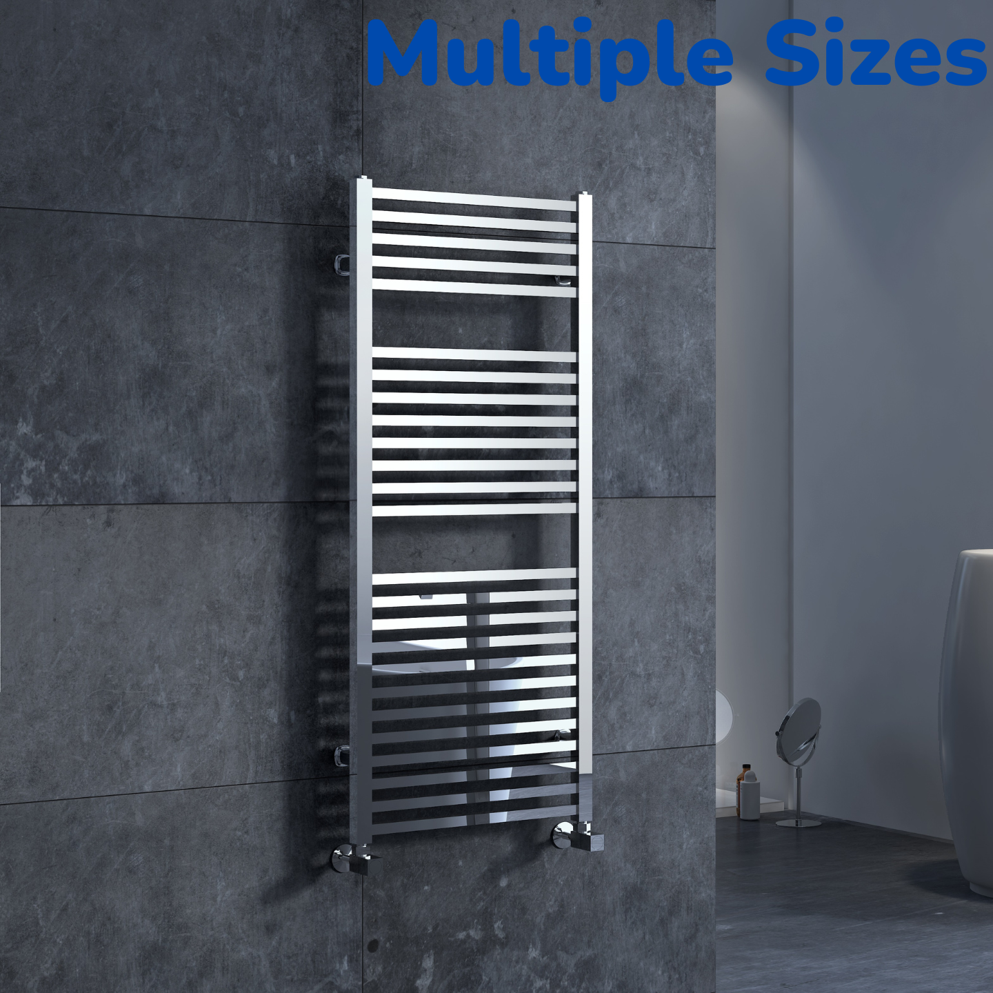 Merrion Chrome Square in Square in Square Steel Towel Rail