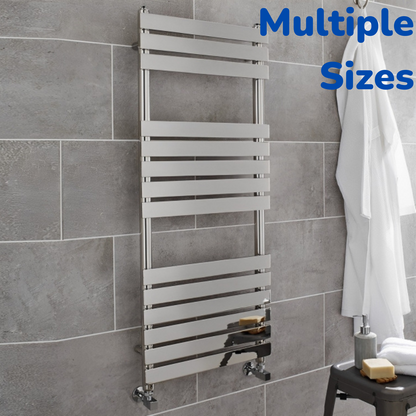 Carnaby Chrome Flat Profile Steel Towel Rail