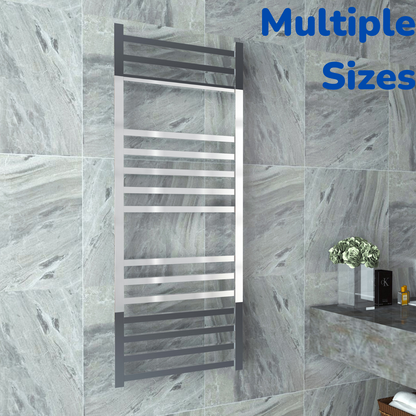 Downing Polished Stainless Steel Square In Square Towel Rail