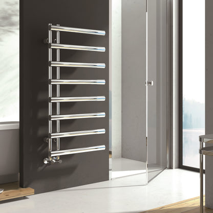 Belgrave Chrome Round on Round Steel Towel Rail 1200x600