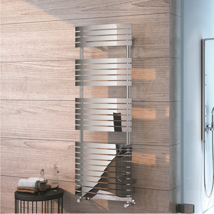Bond Chrome Curved Rectangular on Round Steel Towel Rail 1162x500
