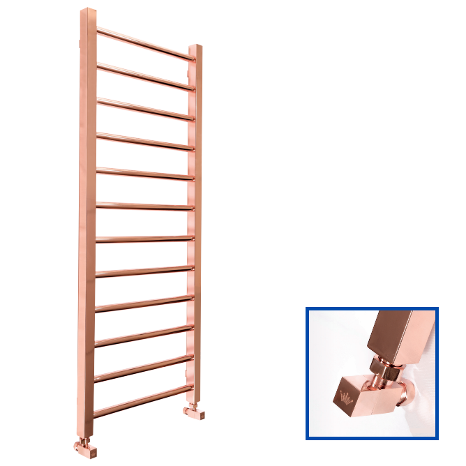 Canonbury Copper Lacquer Steel Towel Rail 1200x500
