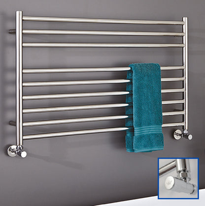 Hanover Polished Stainless Steel Round In Round Towel Rail 500x1200