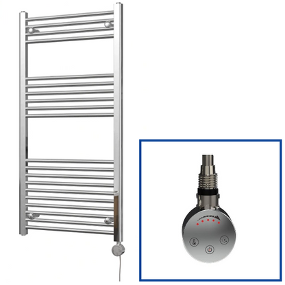 Classic Straight Electric Only Towel Rail - Chrome Including Heating Element (MULTIPLE SIZES)